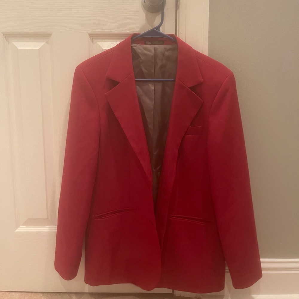 VINTAGE HARDWICK CLOTHES CRIMSON RED BLAZER